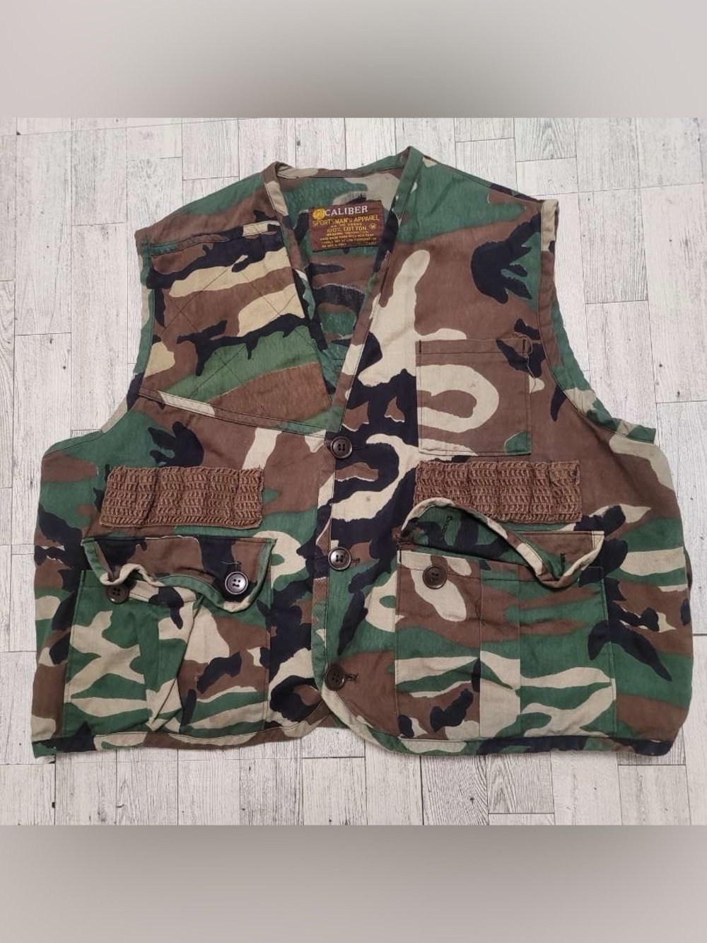 Men's Caliber Sportsman's 100% Cotton Military Army Como Combat Vest Size L